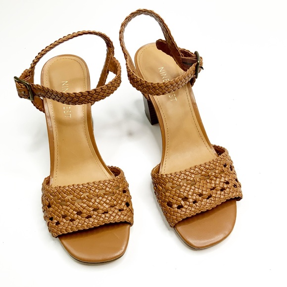 Nine West Gwenny Block Block Heel Sandals 7M - Picture 2 of 10